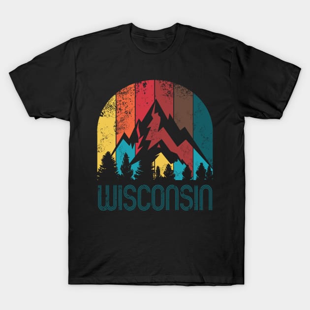 Retro Wisconsin Design for Men Women and Kids T-Shirt by HopeandHobby